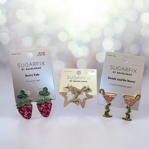 Sugarfix by Baublebar 3pc earring bundle NIP